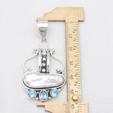 Freshwater Pearl & Citrine Silver Pendants