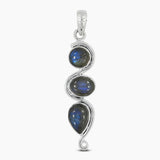Rainbow Moonstone Silver Pendants