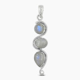 Rainbow Moonstone Silver Pendants