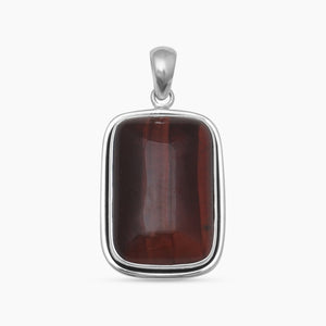 Red Tiger Eye Sterling Silver Pendants