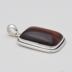 Red Tiger Eye Sterling Silver Pendants