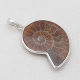 925 Solid Silver Ammonite Pendants