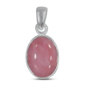 Peruvian Pink Opal Silver Pendants
