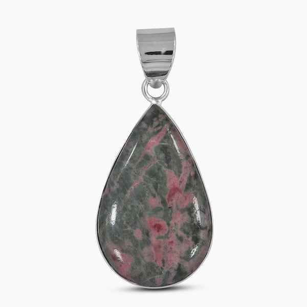 Pink Rhodonite Silver Pendants