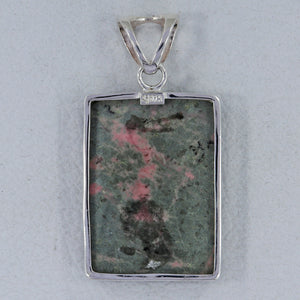 Pink Rhodonite Silver Pendants