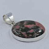 Pink Rhodonite Silver Pendants