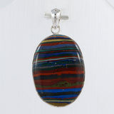 Rainbow Calsilica Sterling Silver Pendant