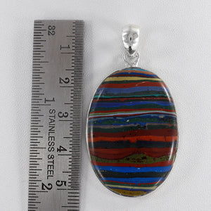 925 Silver Rainbow Calsilica Pendants