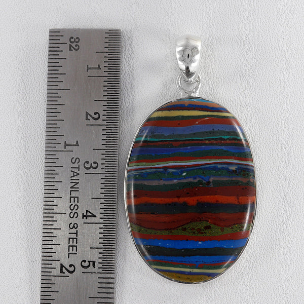 925 Silver Rainbow Calsilica Pendants