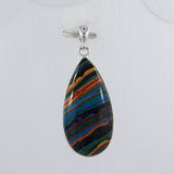 Rainbow Calsilica Sterling Silver Pendant