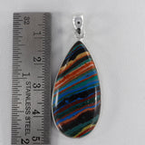 Rainbow Calsilica Sterling Silver Pendant