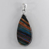 Rainbow Calsilica Sterling Silver Pendant