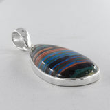 Rainbow Calsilica Sterling Silver Pendant