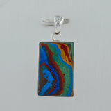 Rainbow Calsilica Sterling Silver Pendant