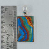 Rainbow Calsilica Sterling Silver Pendant