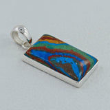 Rainbow Calsilica Sterling Silver Pendant