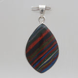 925 Sterling Silver Rainbow Calsilica Pendants