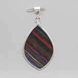 925 Sterling Silver Rainbow Calsilica Pendants