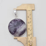 Amethyst Lace Agate Silver Pendants