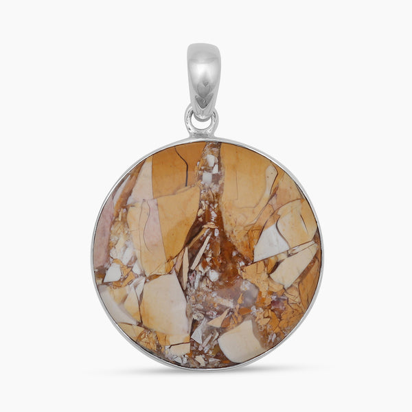 Brecciated Mookaite Silver Pendants