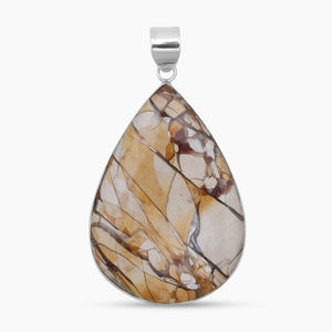 Brecciated Mookaite Silver Pendants
