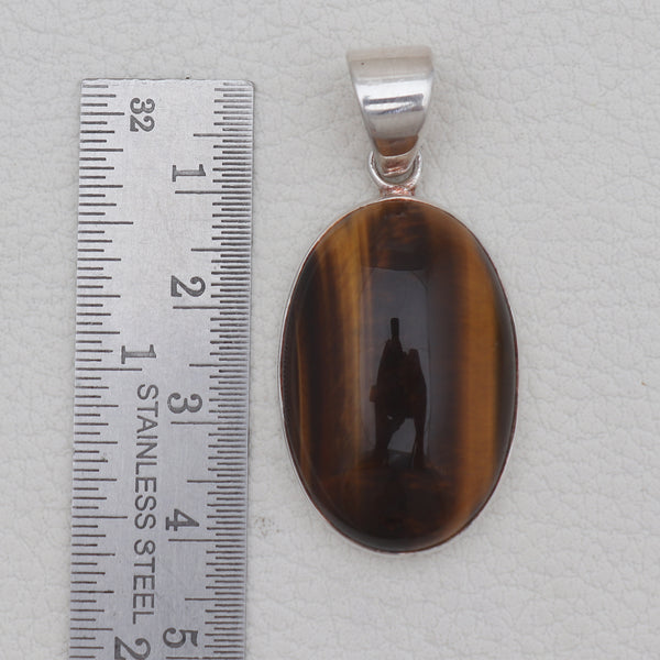 925 Sterling Silver Tiger Eye Pendants