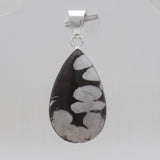 925 Sterling Silver Peanut Wood Jasper Pendants
