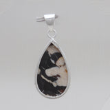 925 Sterling Silver Peanut Wood Jasper Pendants