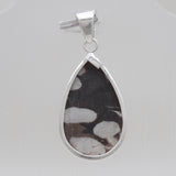 925 Sterling Silver Peanut Wood Jasper Pendants