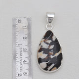 925 Sterling Silver Peanut Wood Jasper Pendants
