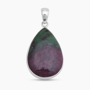 925 Sterling Silver Ruby Zoisite Pendants