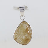 Natural Rutilated Quartz Pendant 925 Sterling Silver