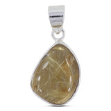 925 Silver Rutilated Quartz Pendant