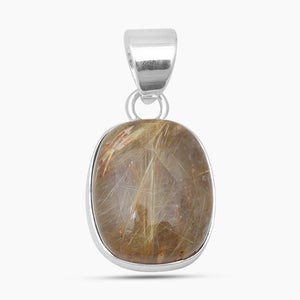 925 Sterling Silver Rutilated Quartz Pendants