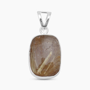 925 Sterling Silver Rutilated Quartz Pendants