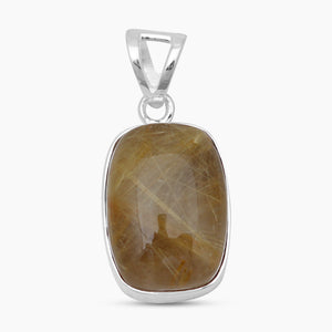 925 Sterling Silver Rutilated Quartz Pendants