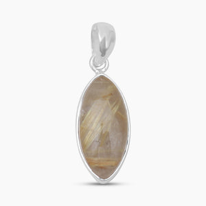 Rutilated Quartz Silver Pendants