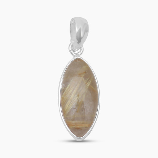 Rutilated Quartz Silver Pendants
