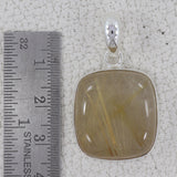 Natural Rutilated Quartz Pendant 925 Sterling Silver