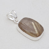925 Sterling Silver Rutilated Quartz Pendants