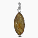 925 Silver Rutilated Quartz Pendants