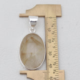 925 Sterling Silver Rutilated Quartz Pendants
