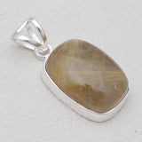 925 Sterling Silver Rutilated Quartz Pendants