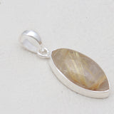Rutilated Quartz Silver Pendants