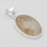925 Sterling Silver Rutilated Quartz Pendants
