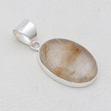 925 Sterling Silver Rutilated Quartz Pendants