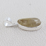 Natural Rutilated Quartz Pendant 925 Sterling Silver