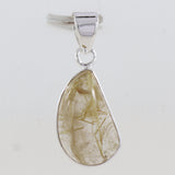 Natural Rutilated Quartz Pendant 925 Sterling Silver