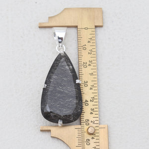 Tourmalinated Quartz Silver Pendants