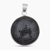 925 Sterling Silver Black Coral Pendants